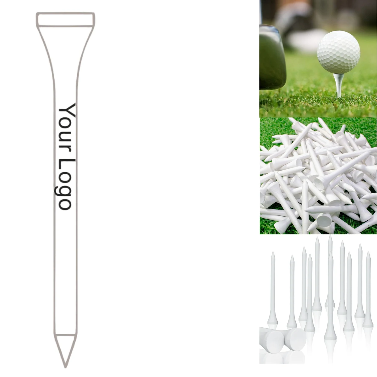 Customizable Bamboo Golf Ball Studs 1