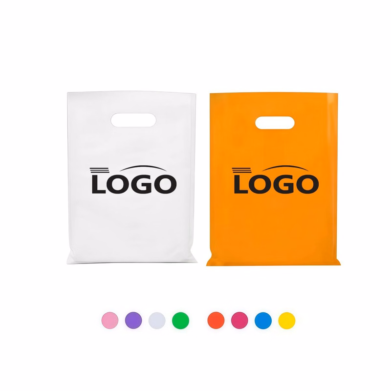 Custom PE Plastic Die Cut Handles Bag