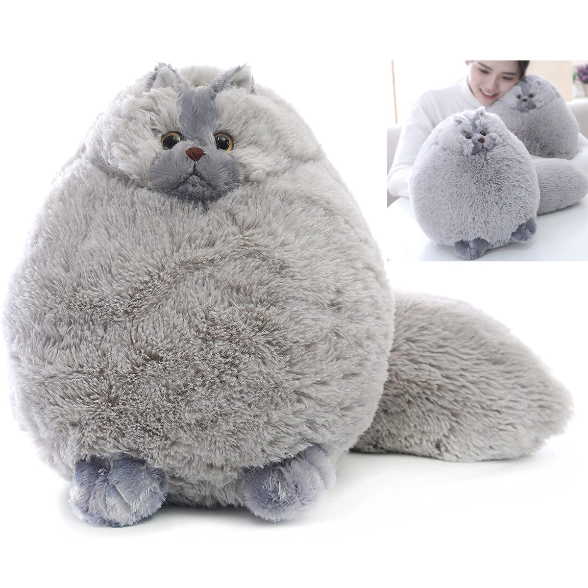 Custom 10 Inches Cat Plush Soft Hugging Pillow with Your Own Design 1
