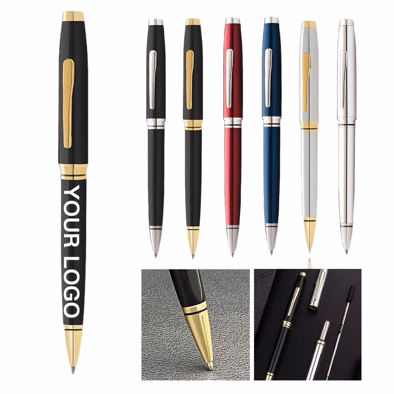 Smooth Writing Metal Ballpoint Pen with Twist Design