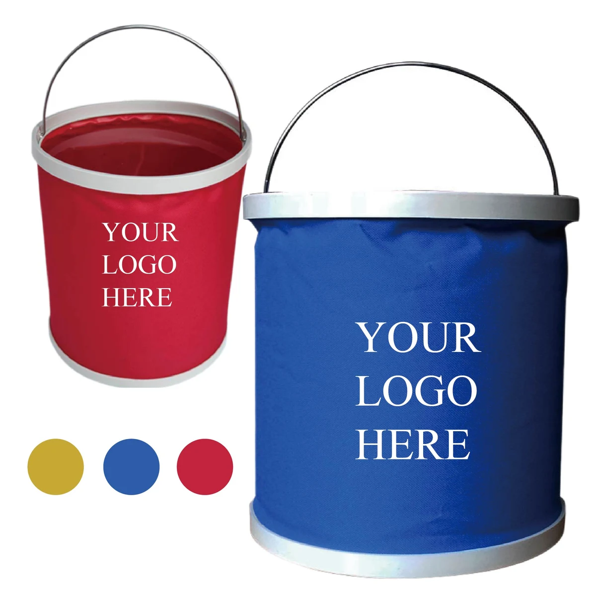 Custom Printed Traveling Steel Handle Bucket 9L 1