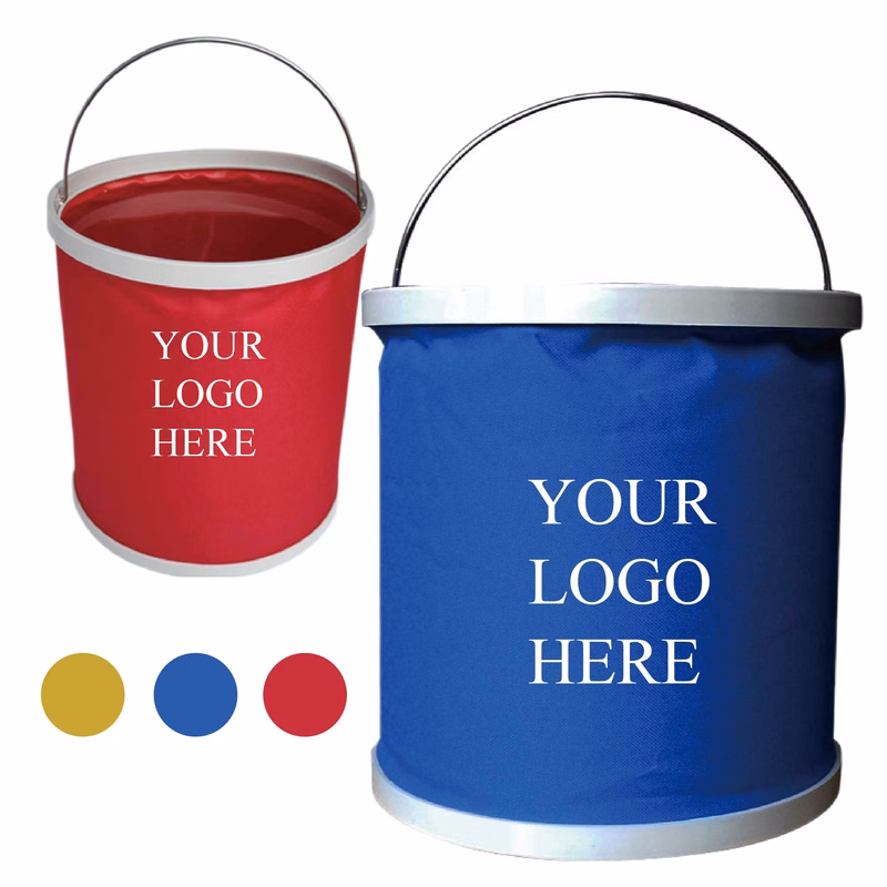 Custom Printed Traveling Steel Handle Bucket 9L