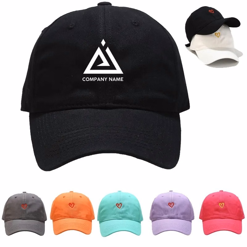 Cotton Plain Embroidery Logo Soft Baseball Cap