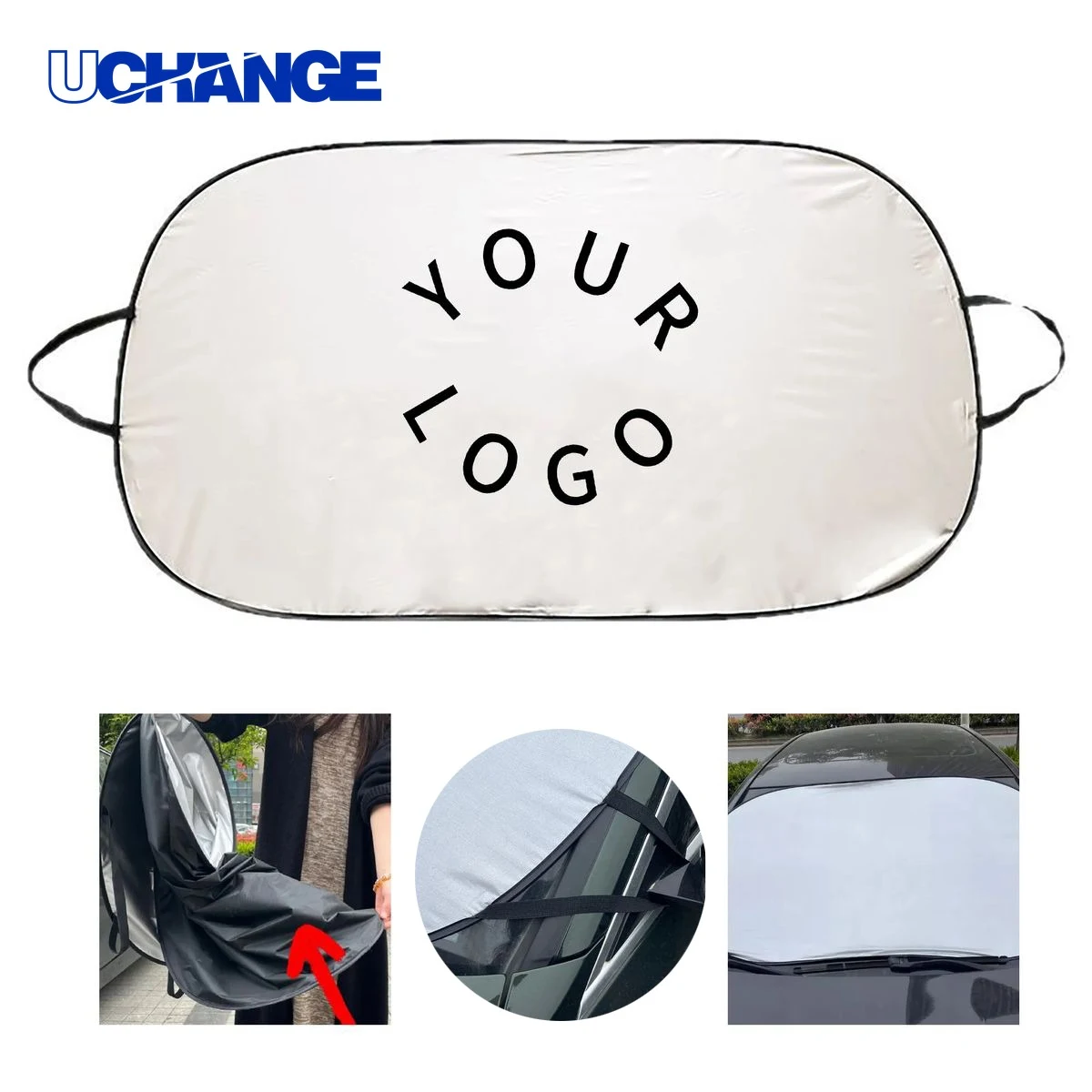Front Window Car Shade with Foldable Design for Vehicle Use 1