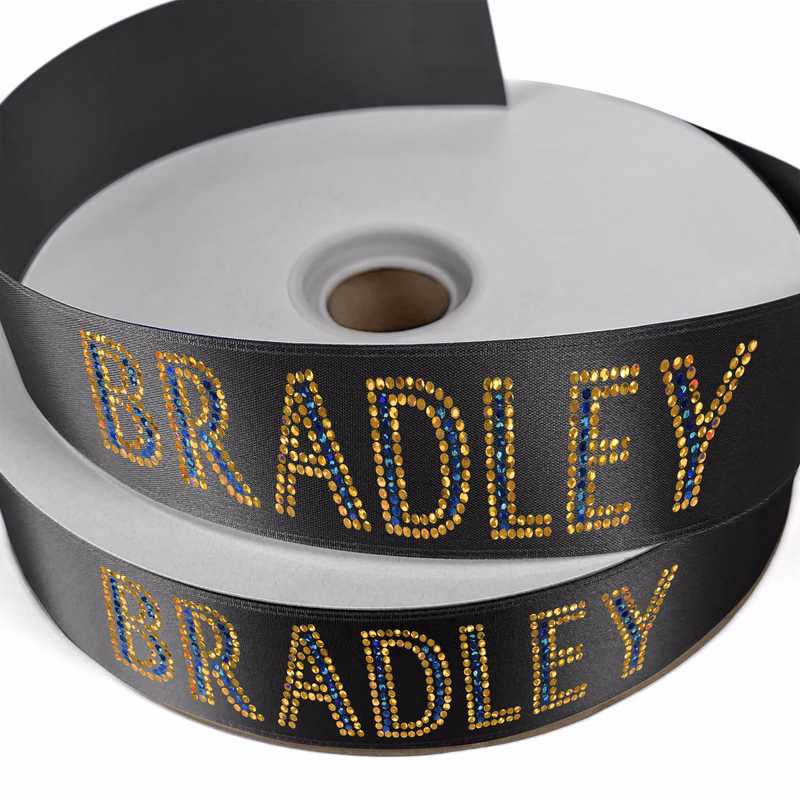 1 1/2" Badge Satin Ribbon - 25yd Roll - Sparkle