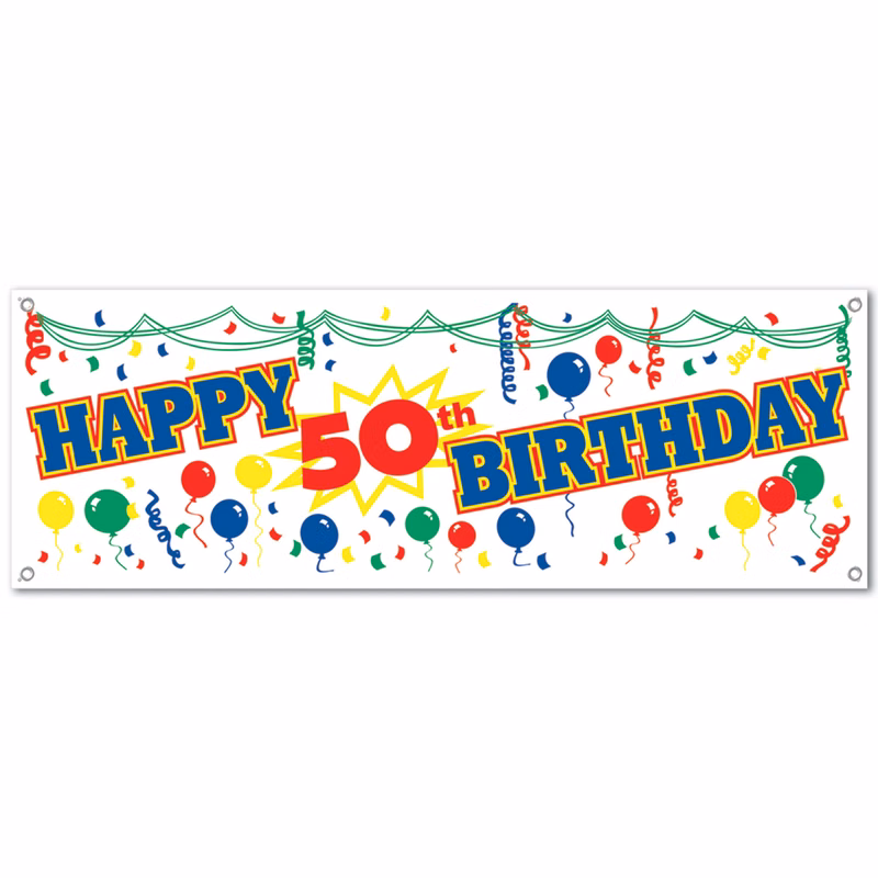 Happy Number Birthday Sign Banner