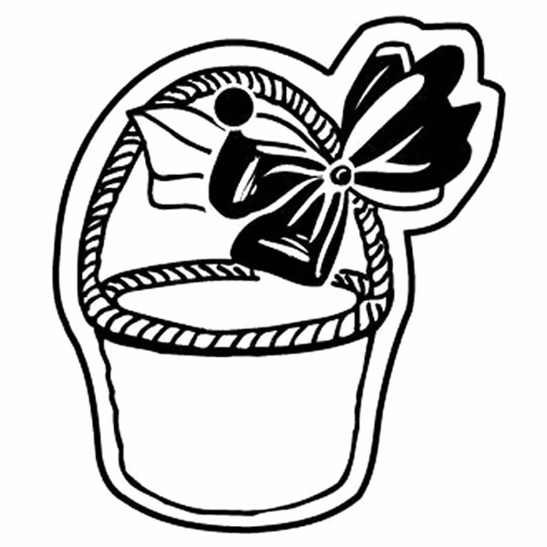 Basket Outline Key Tag (Spot Color)