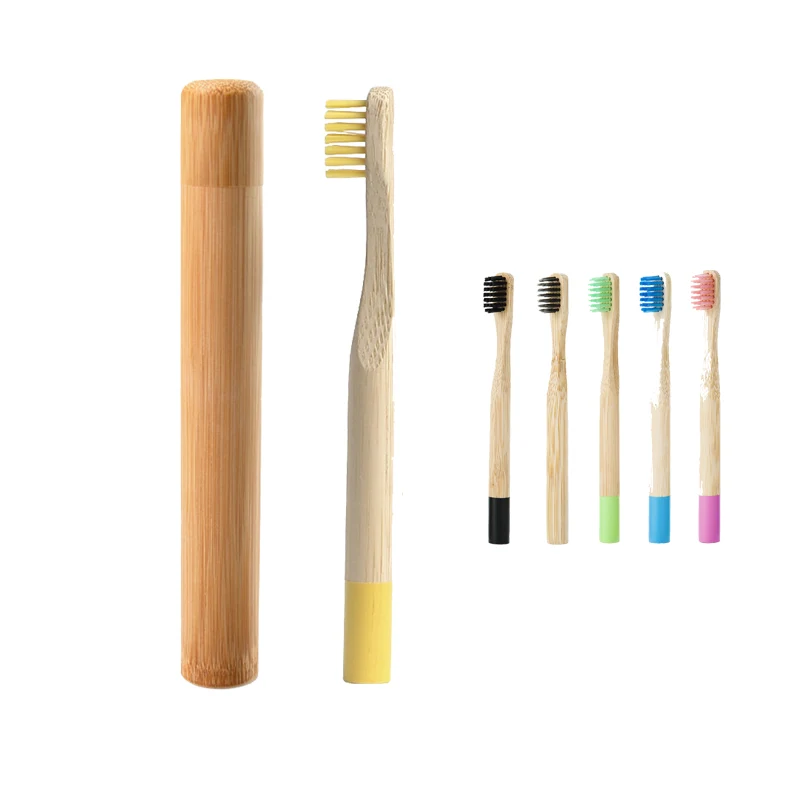 Bamboo Toothbrush With Bamboo Tube 1