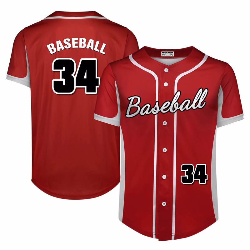 Custom Full-Button Baseball Jersey (Full Color Dye Sublimated)