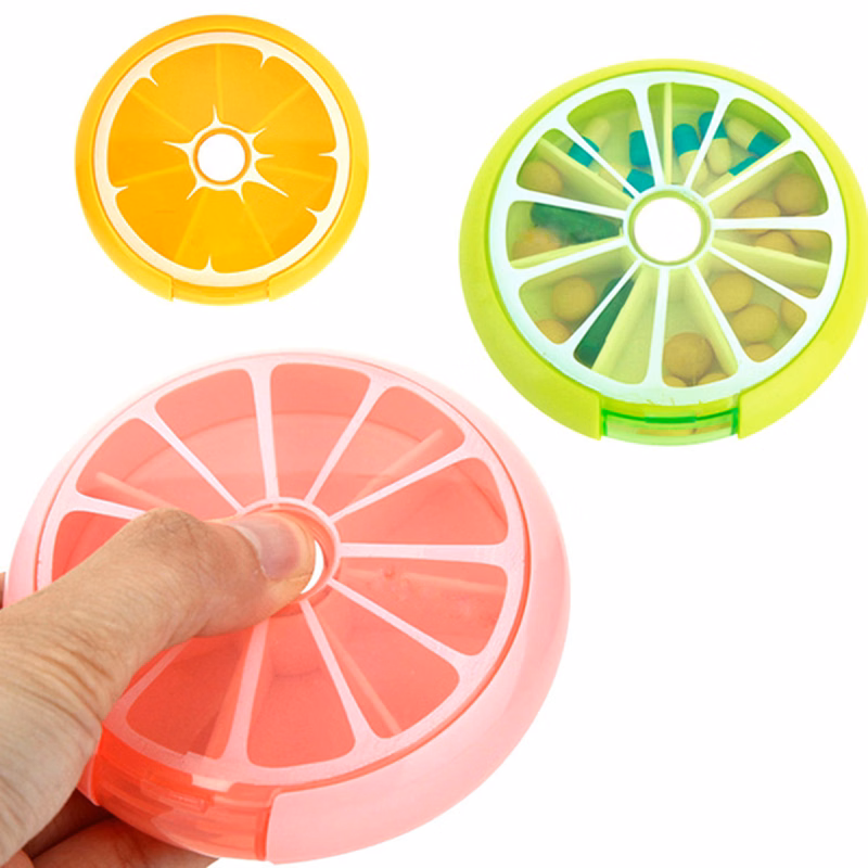 Round Weekly Fruit Shape Pill Box