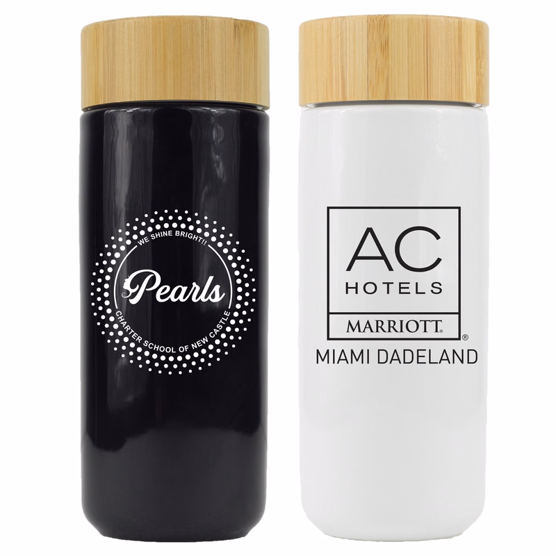 Oceanside 10 Oz. Ceramic Tumbler w/Bamboo Lid