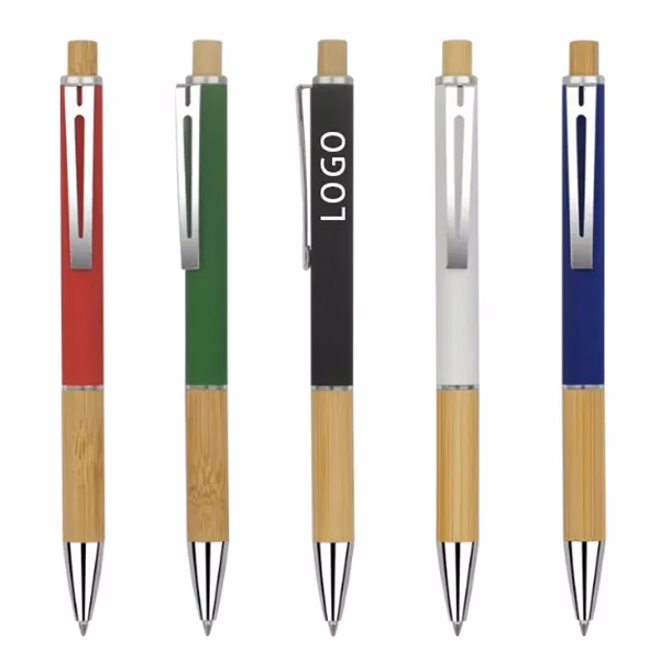 Click-action Bamboo Pen