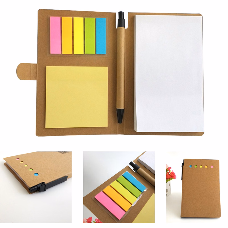 Kraft Paper Combination Memo Pad Self-Stick Notes