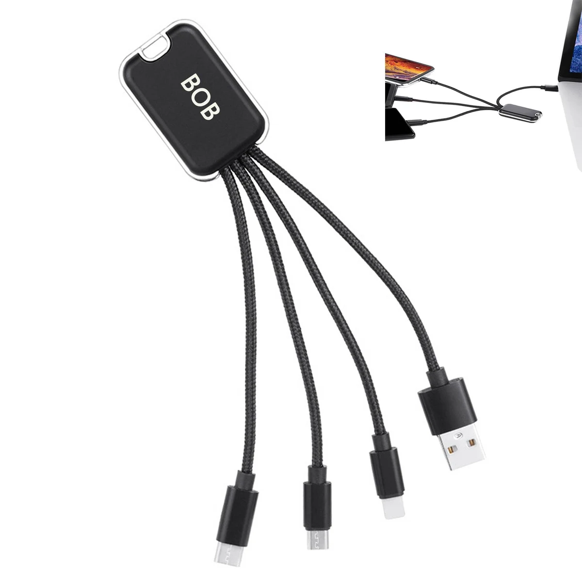 LED Light Emitting 4 in 1 Data Cable 1
