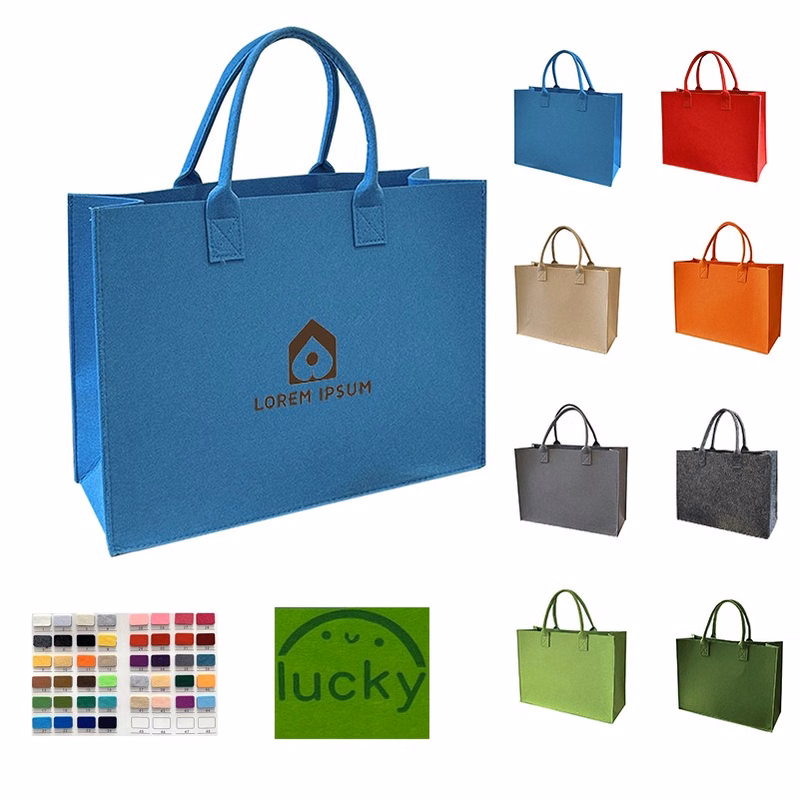 Travel Shopping Gifts Reusable Felt Tote Bag
