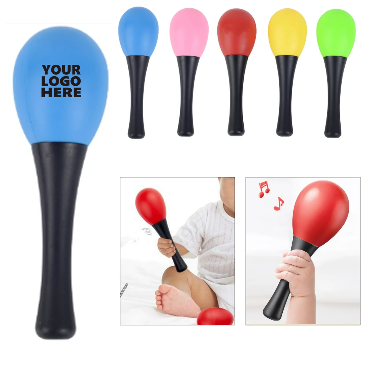 Mini Maracas Plastic Toy Sand Hammer 1
