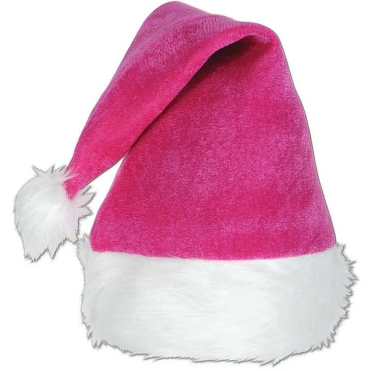 Velvet Santa Hats - Pink 1