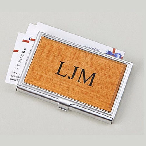 Wood Covered Card Case