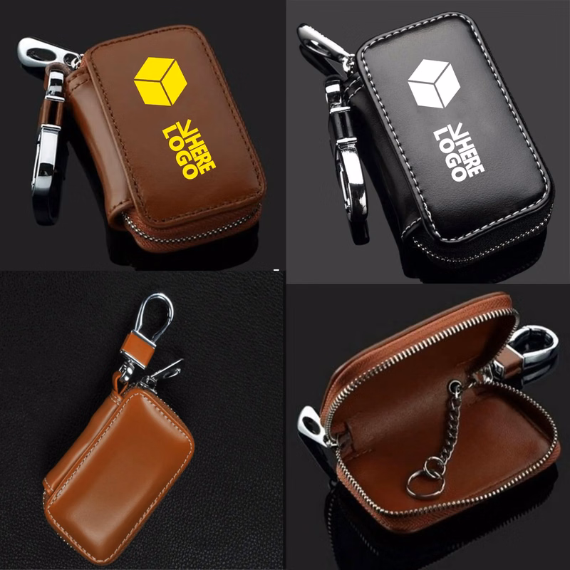 Leather Car Keychain Holder Case