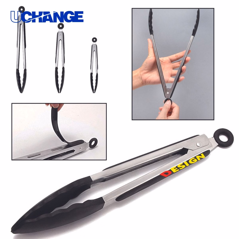 Heat-Resistant Silicone BBQ Tongs