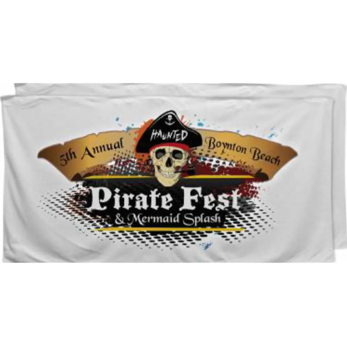Promo Half-Bleed Sublimated Microfiber Terry Beach Towel 1