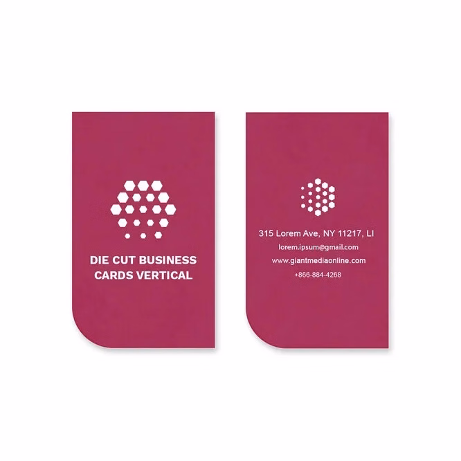 Die-Cut Business Cards - Vertical