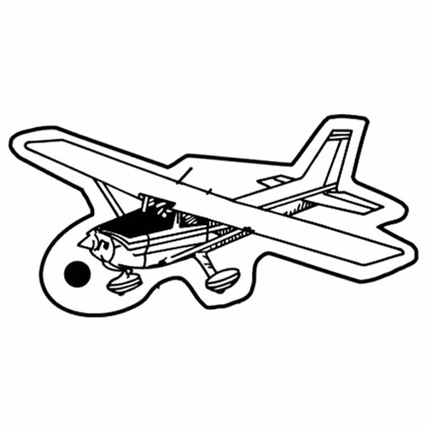 Small Private Airplane Key Tag (Spot Color)