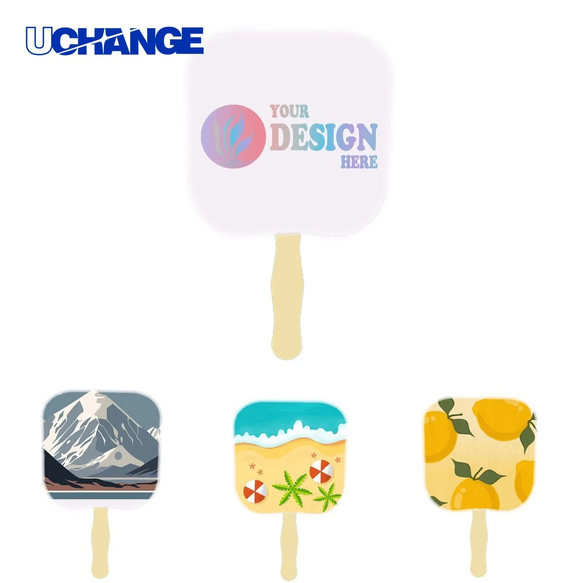 Paper Hand Fan for Promotional Events, custom hand fan with logo imprint 1
