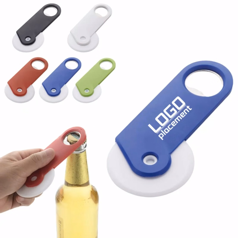 Pizza Cutter Bottle Opener - PP Plastic Baking Tool