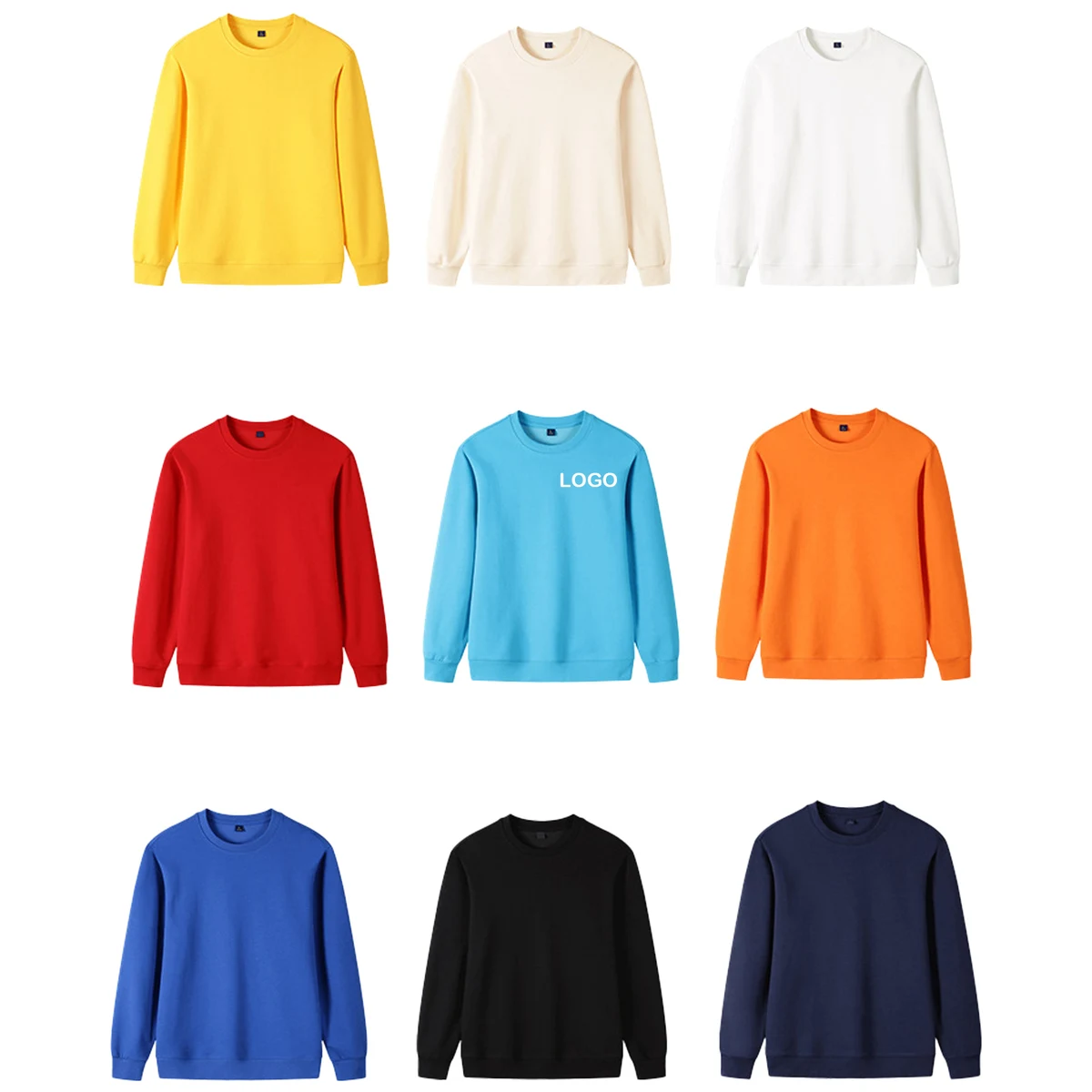 Crewneck, custom hoodie or sweatshirt with logo imprint 1