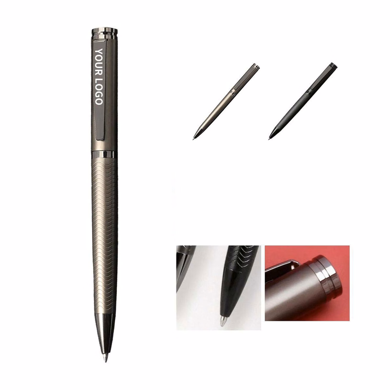 Durable Metal Ballpoint Pen with Black Ink Core