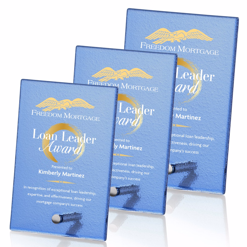Atchison Blue Rectangle VividPrint™ Award - Silver
