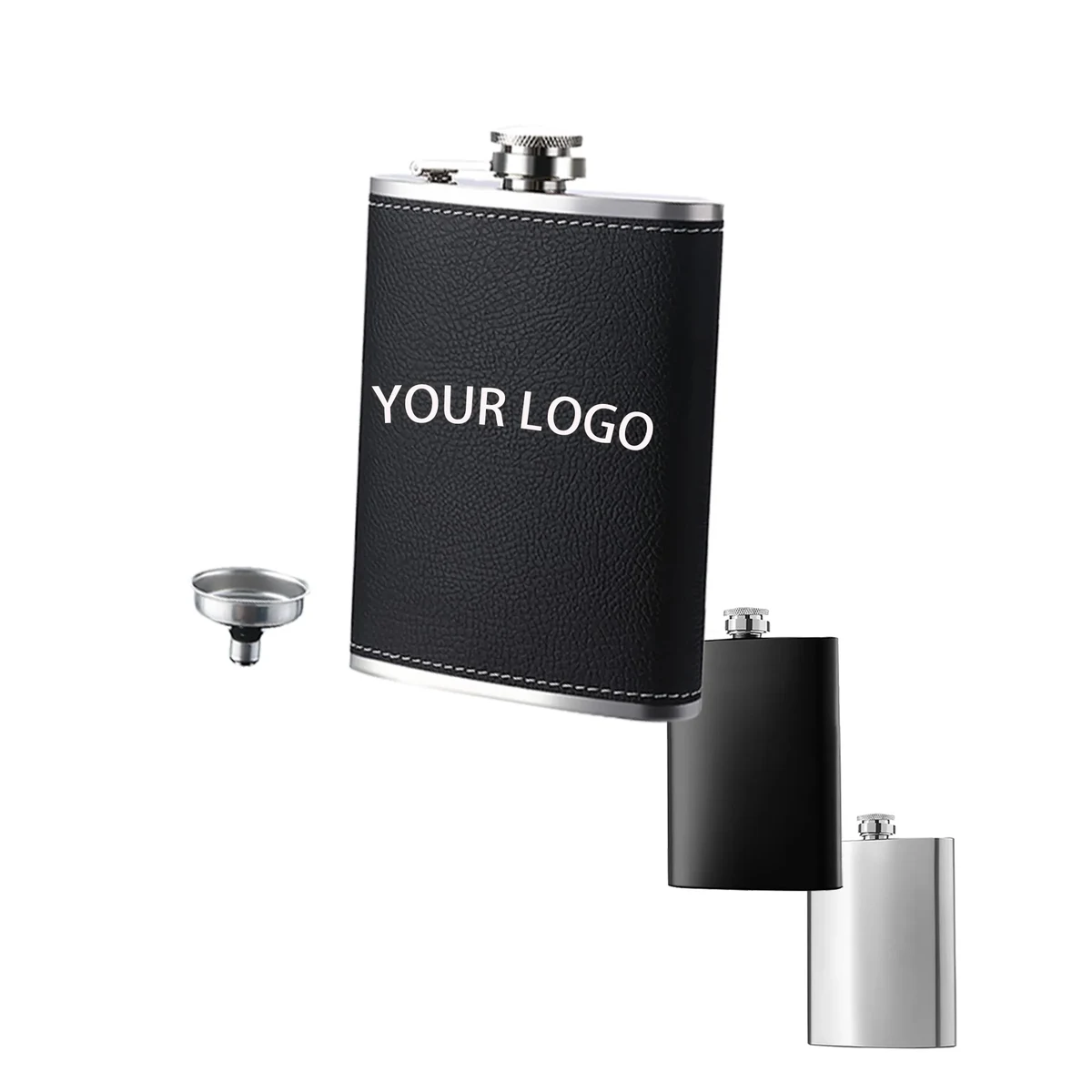 U-Shaped Stainless Steel Flask Flagon 8 Oz 1