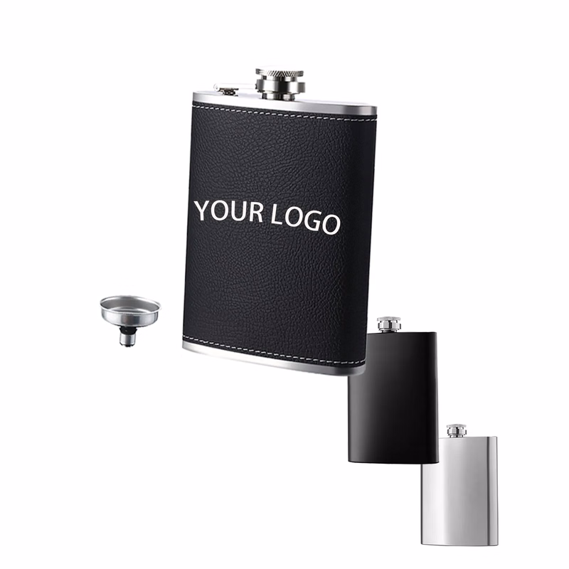 U-Shaped Stainless Steel Flask Flagon 8 Oz