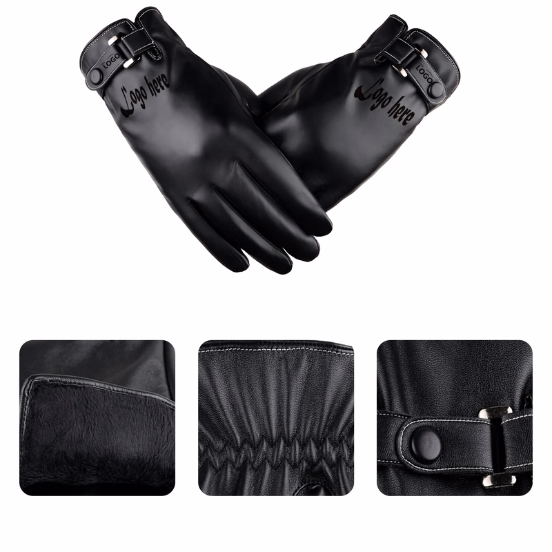 Winter Thermal Leather Gloves