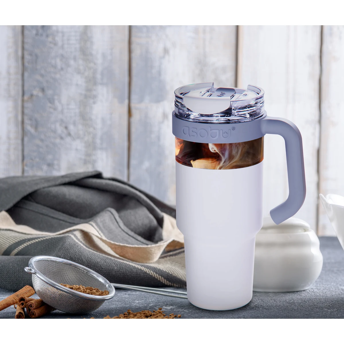 34 oz Asobu Explorer See-Through Mug with Detachable Base 1