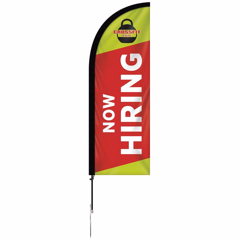 6' Single Reverse Portable Half Drop Banner w/ Hardware Set