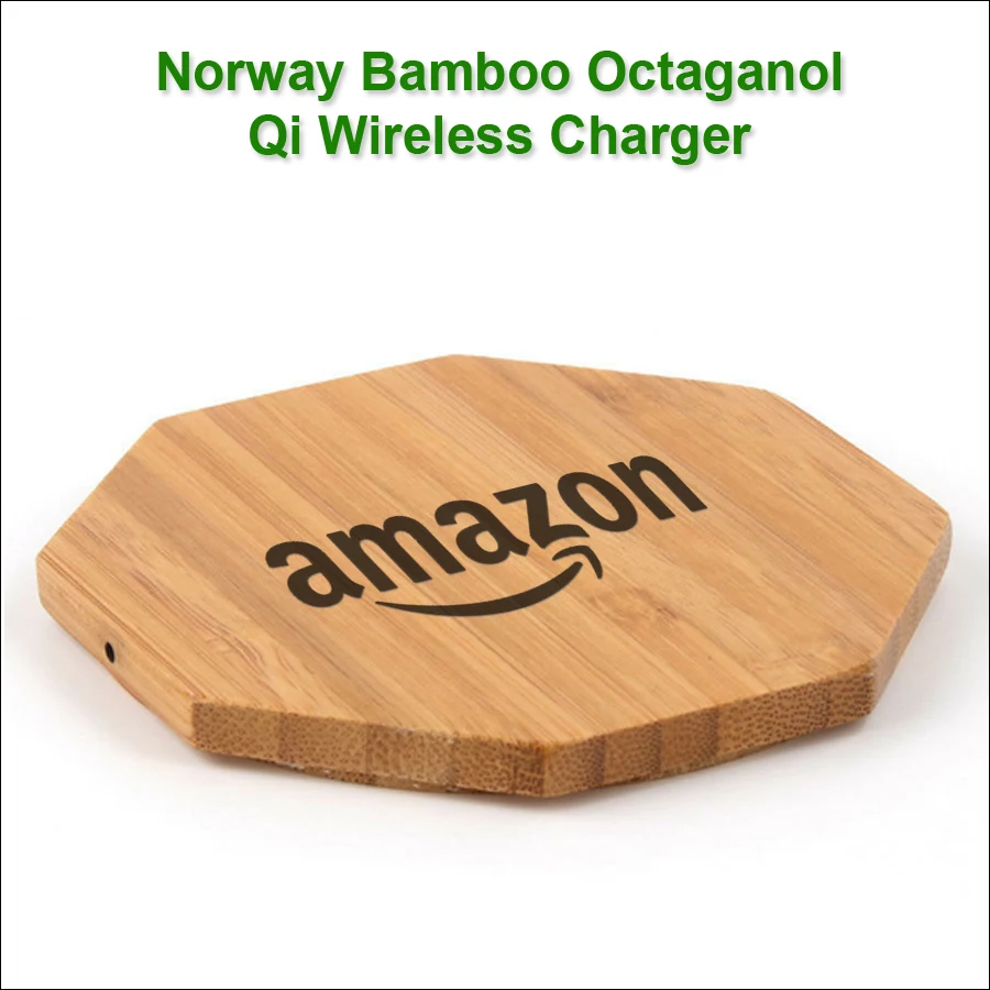 Norway Bamboo Qi Wireless Charger 5 Watts- Octagonal No Extra Tariff 1