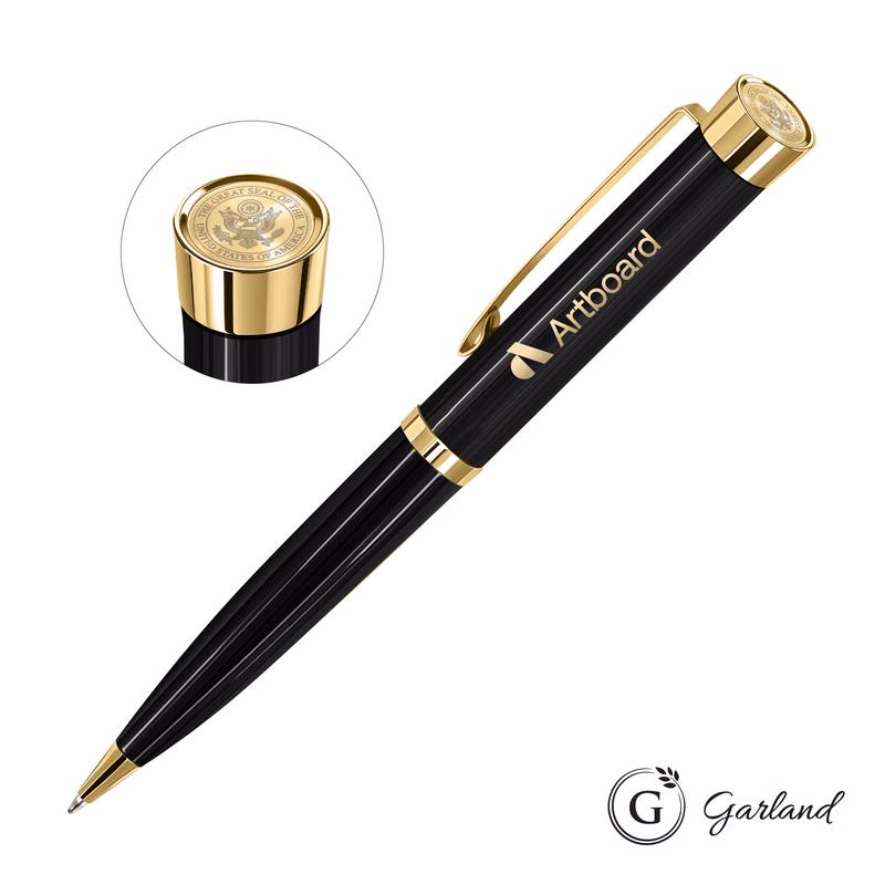 Garland® Executive Color Custom Emblem Ballpoint Pen - Gold
