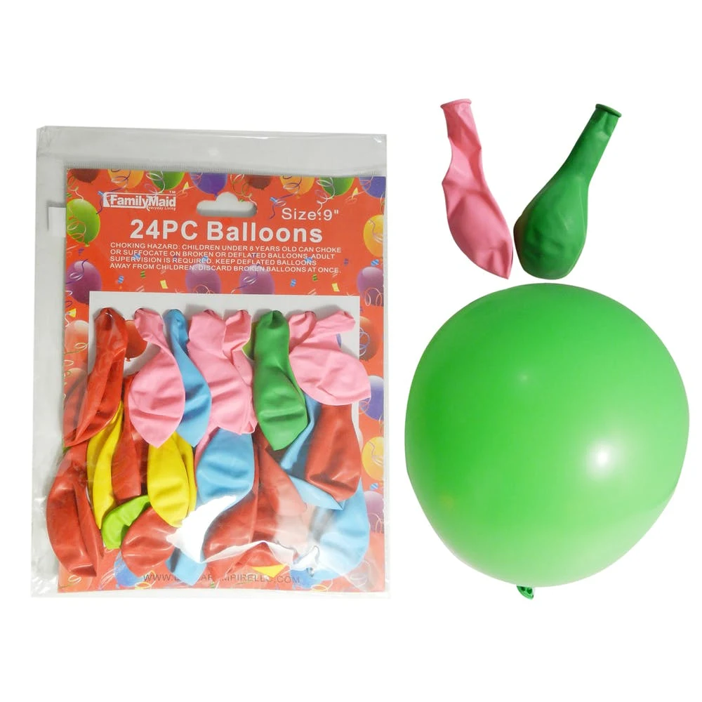 Party Balloons - 24 Count 9" Assorted 1