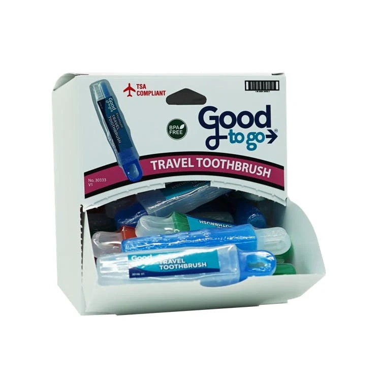 Travel Toothbrushes in Dispensing Case - Assorted 1