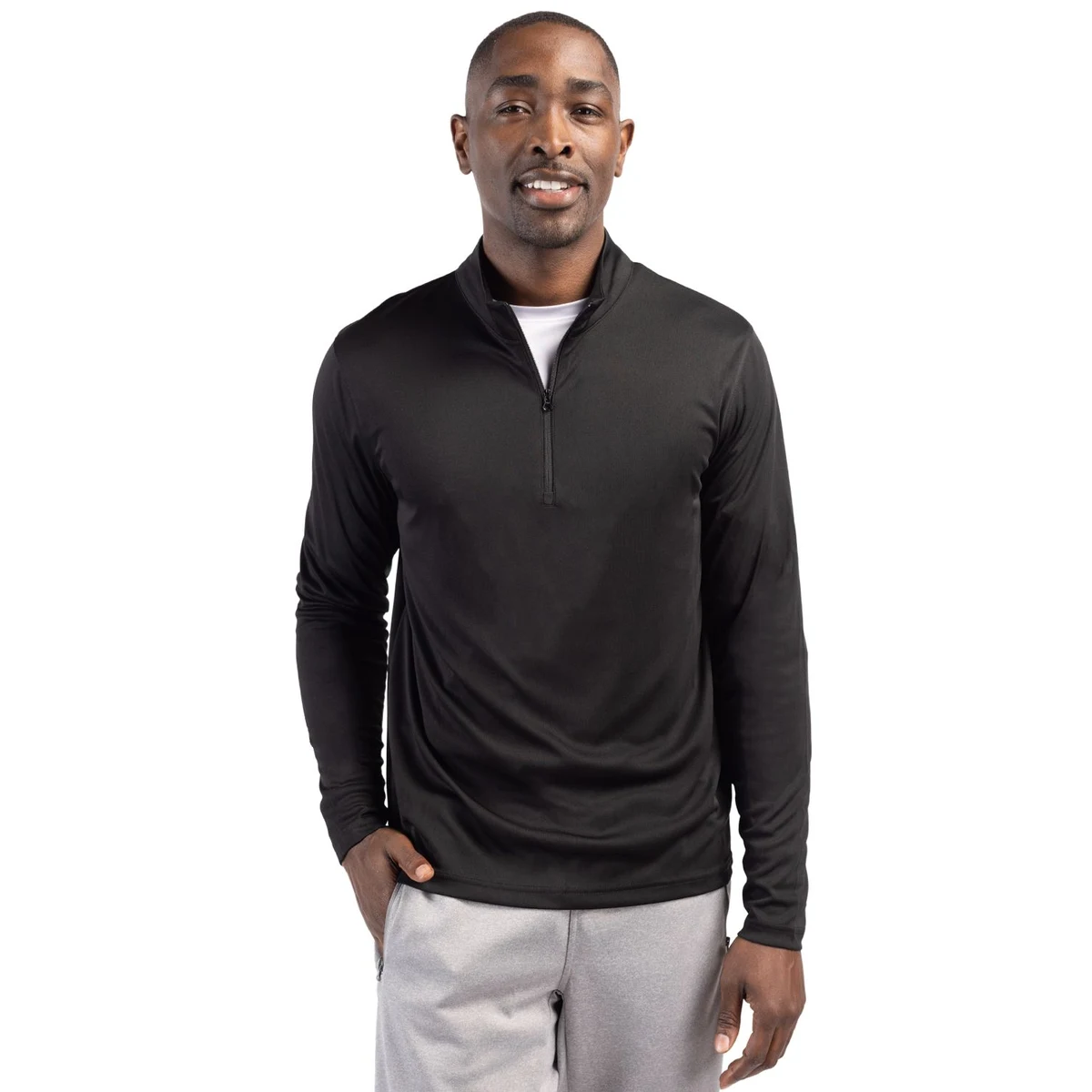 Clique Spin Solution-dyed Performance Interlock Mens Half Zip 1