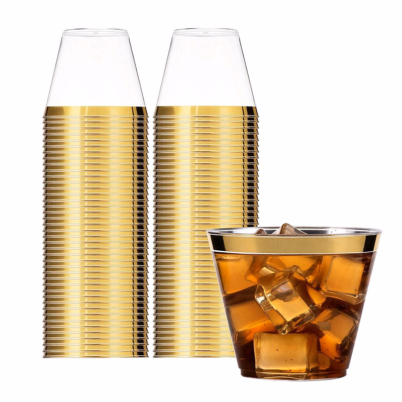 9oz Disposable Plastic Party Cups Tumblers