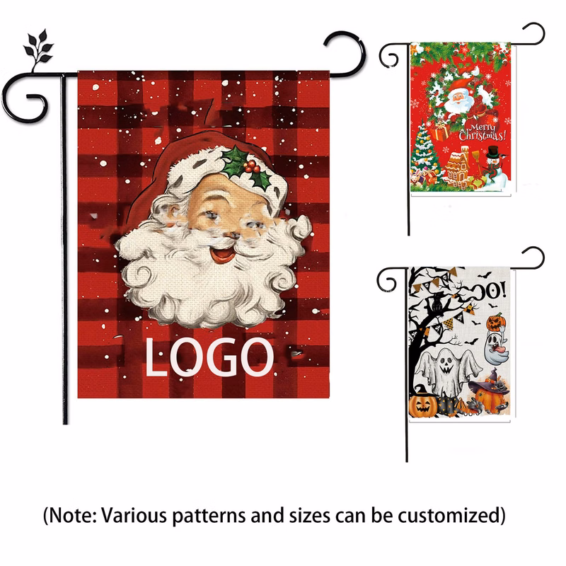 Custom Christmas / Halloween Party Garden Flags