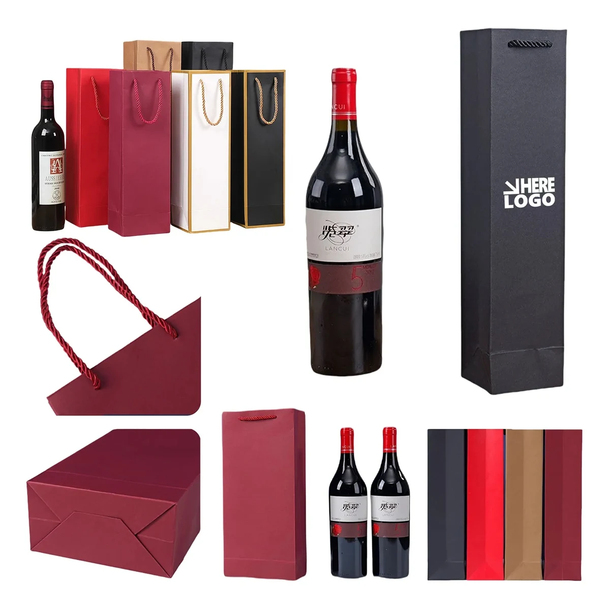 Elegant Wine Bottle Gift Bags 1