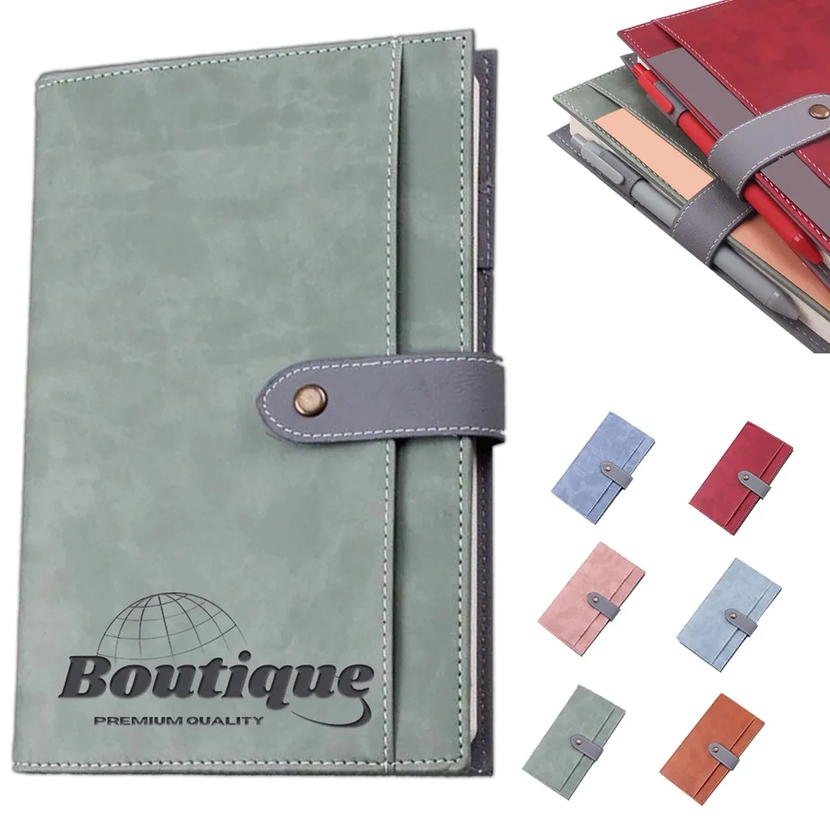 Business Travel Pocket with Magnetic Buckle Notebook 1