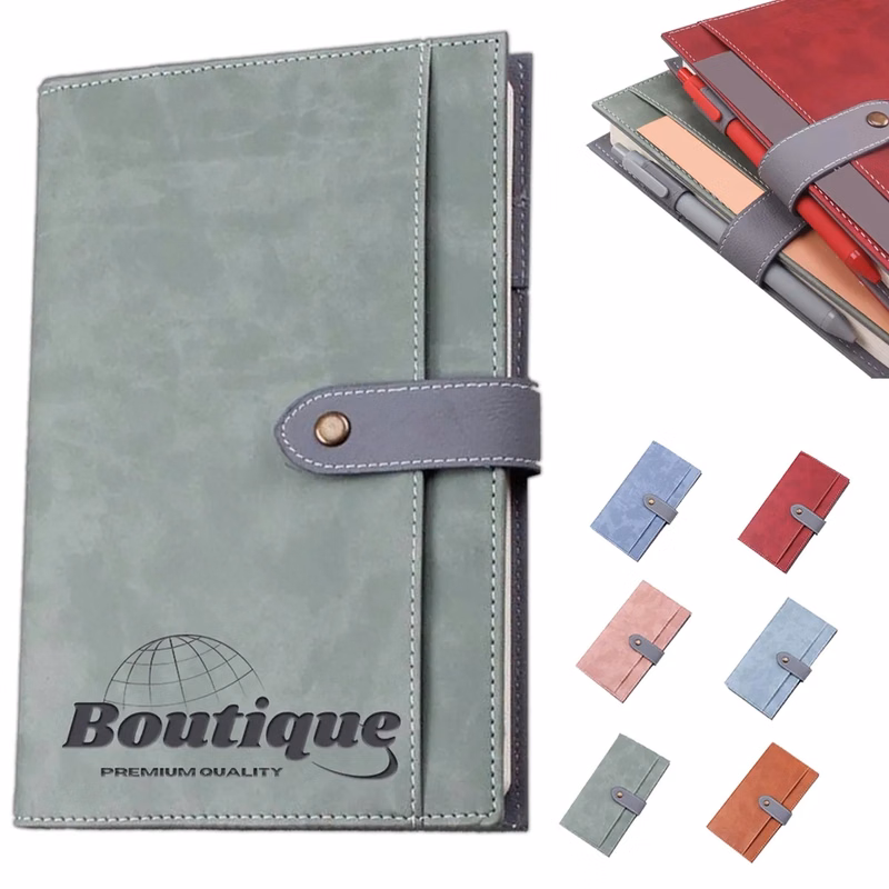 Business Travel Pocket with Magnetic Buckle Notebook