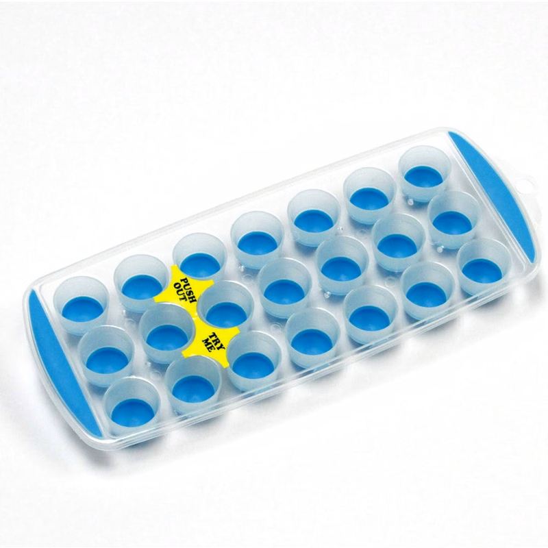 Round Ice Cube Trays - Push Out 21 Pieces