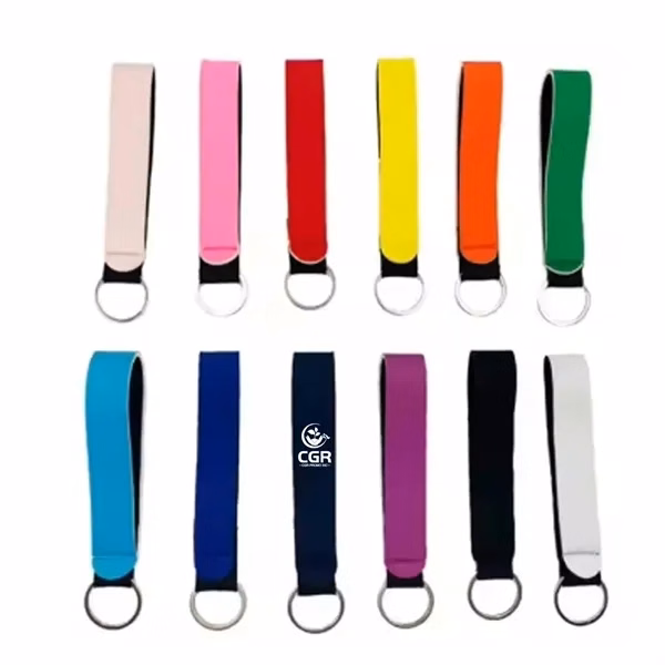 Neoprene Wristlet Keychain with Versatile Holder