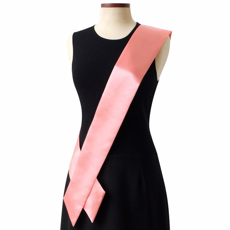 Pink Satin Pageant Sash